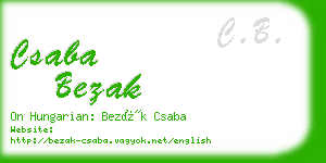 csaba bezak business card